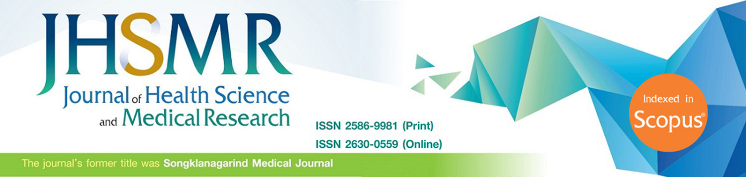 Official Journal Health Science of Prince of Songkla University